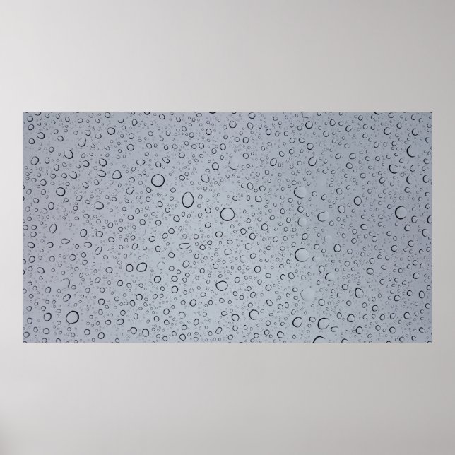 Selective focus photography of water droplets poster (Front)