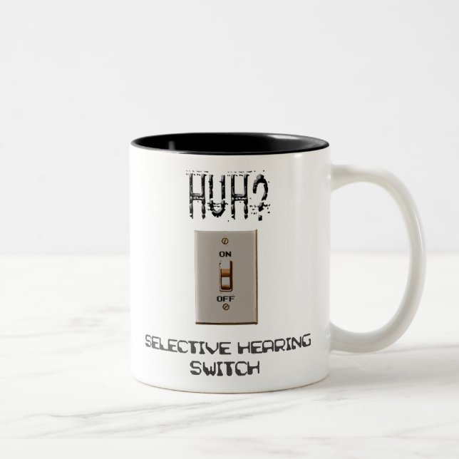 Selective Hearing Switch Two-Tone Coffee Mug (Right)