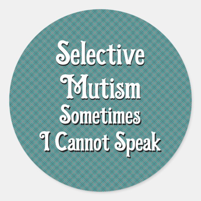 Selective Mutism Classic Round Sticker (Front)