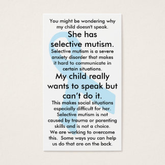 Selective Mutism Do's and Don'ts (female)