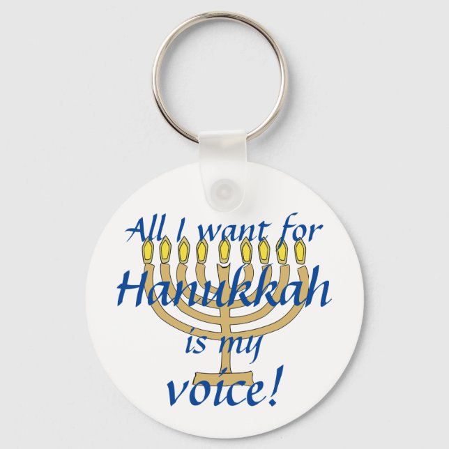 Selective Mutism Hanukkah Key Ring (Front)