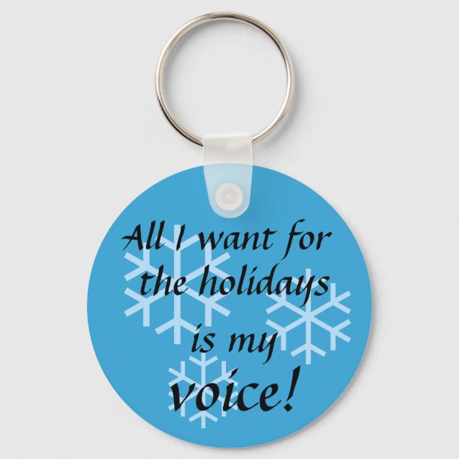Selective Mutism Holidays Key Ring (Front)