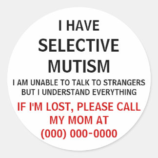Selective Mutism Lost Sticker