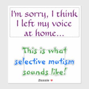 Selective Mutism stickers #3