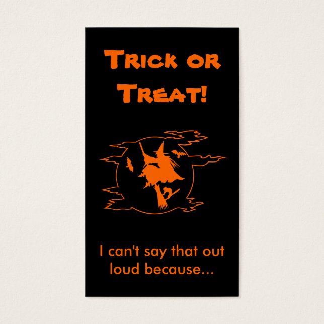 Selective Mutism Trick-or-Treat (Front)