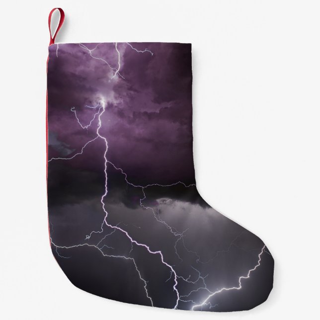 SELECTIVE PHOTOGRAPHY OF WHITE THUNDER SMALL CHRISTMAS STOCKING (Front)