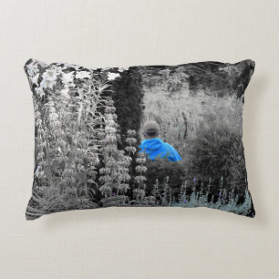 Selectively Blue Garden Visitor Accent Pillow