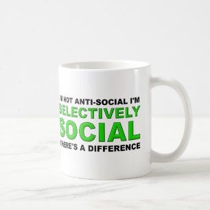 Selectively Social Funny Mug