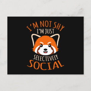 Selectively Social Red Pandas Pet Animal Panda Lov Postcard