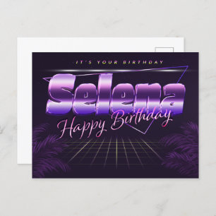 Selena Name First name pura postcard birthday