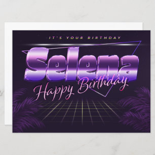 Selena Name First name pura retro card Birthday
