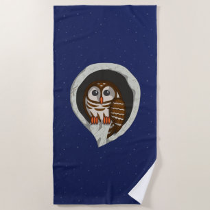 Selene the Owl Beach Towel