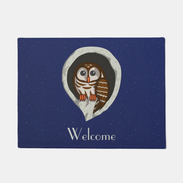 Selene the Owl Doormat (Front)