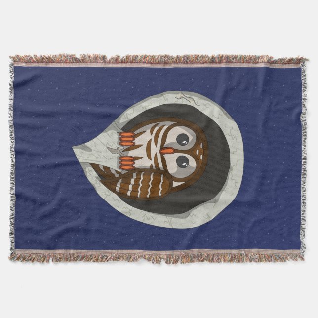 Selene the Owl Throw Blanket (Front)