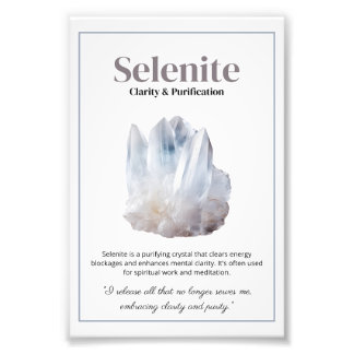 Selenite Crystal Meaning Poster