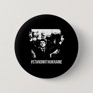 Selenskyj Stand With Ukraine Stop War Support Ukra 6 Cm Round Badge
