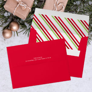 Self Addressed Simple Christmas Envelope