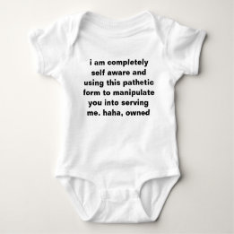 self aware baby bodysuit