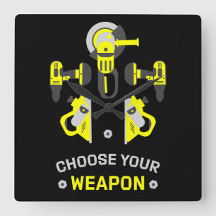 Self-Build DIY Man Square Wall Clock