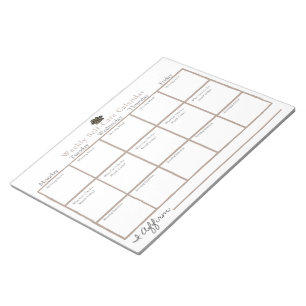 Self-Care Calendar Notepad