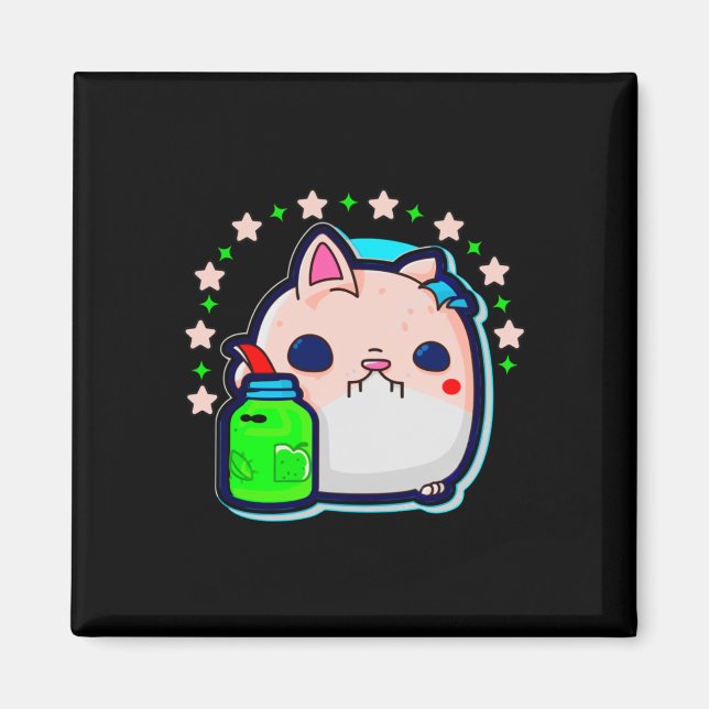 Self Care Cat Sticker  Magnet (Front)