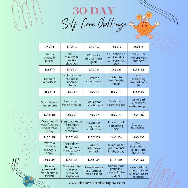 SELF-CARE CHALLENGE POSTCARDS (Creator Uploaded)
