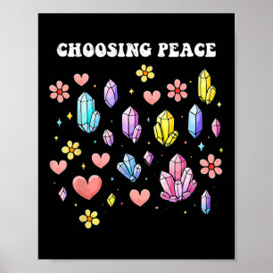 Self-care Choosing Peace Love Mental Health Wellne Poster