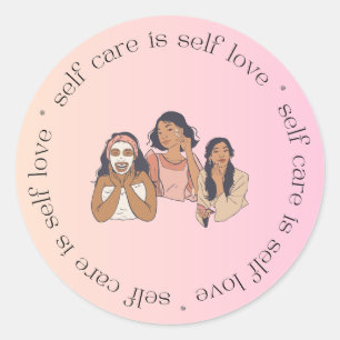 Self-Care Classic Round Sticker