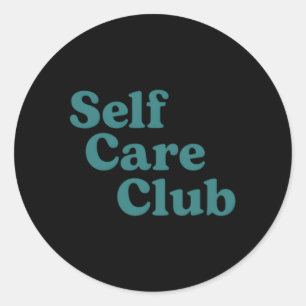 Self Care Club Inspiring Aesthetic Self Love Classic Round Sticker