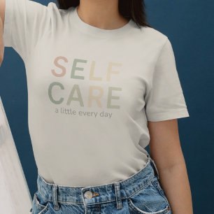 Self Care, Cosy Typography, Warm Aesthetic T-Shirt