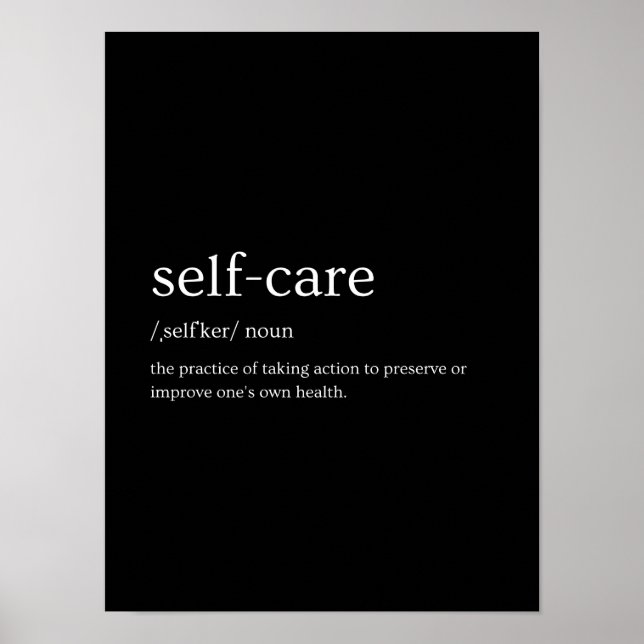 Self care defination poster (Front)