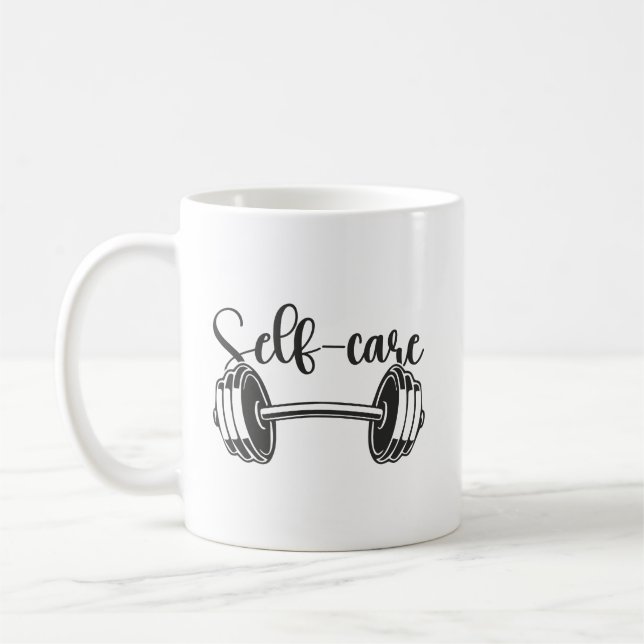 Self-Care - Fitness Gym Workout Motivational Coffee Mug (Left)