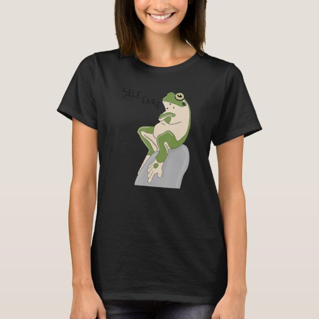   Self Care Frog In Relax T-Shirt (Front)