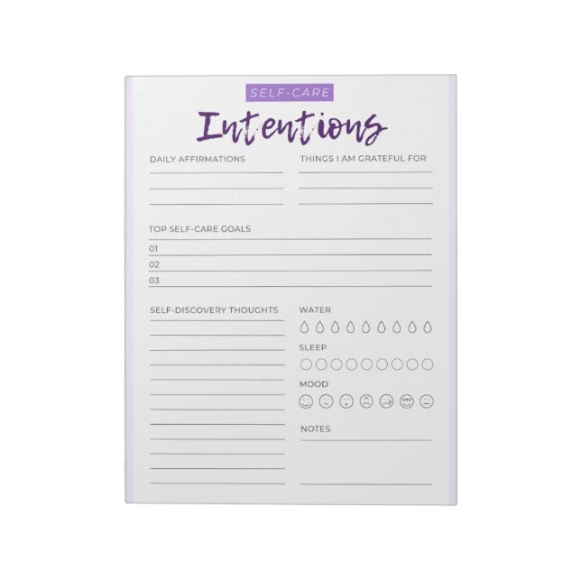 Self-Care Intentions Pad (Rotated)