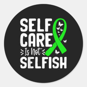 Self-care Is Not Selfish Mental Health Awareness Classic Round Sticker