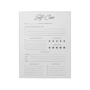 Self-Care Journey Health And Wellness Enthusiast  Notepad