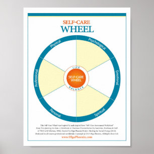 Self-Care Wheel. Create Your Own. Poster