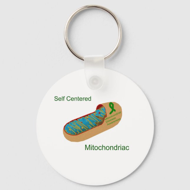 self centred mitochondriac key ring (Front)