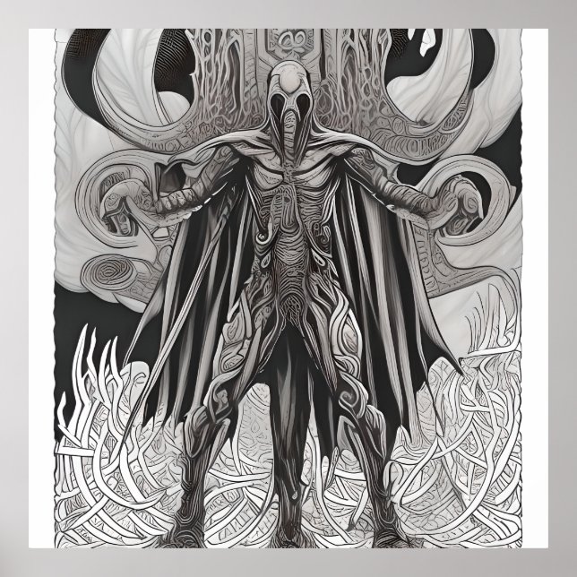 Self Colouring Dragon God Poster (Front)