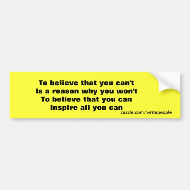 Self confidence bumper stickers (Front)