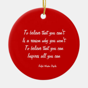 Self confidence ceramic ornament
