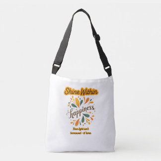 self-confidence, happiness, text, inspirational crossbody bag
