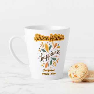 self-confidence, happiness, text, inspirational latte mug