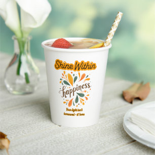 self-confidence, happiness, text, inspirational paper cups