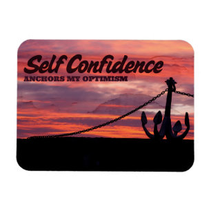 "Self confidence" Motivation Affirmation Flexible Magnet