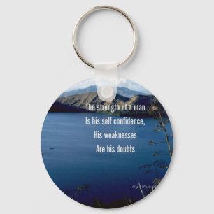 Self confidence-motivational quotation key ring