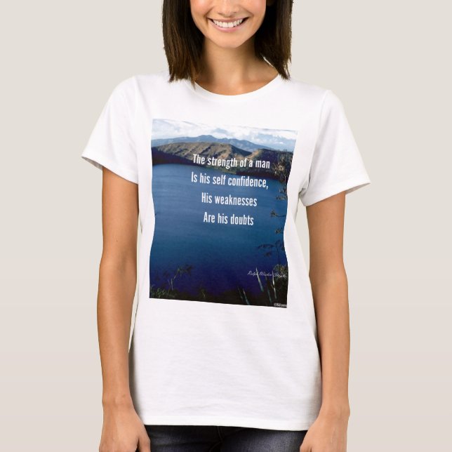 Self confidence-motivational quotation T-Shirt (Front)
