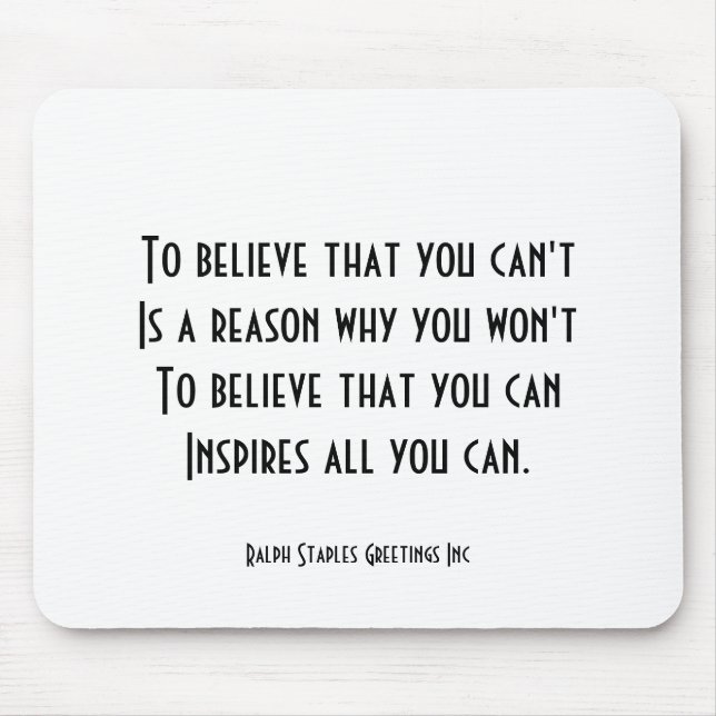 Self confidence mouse pad (Front)