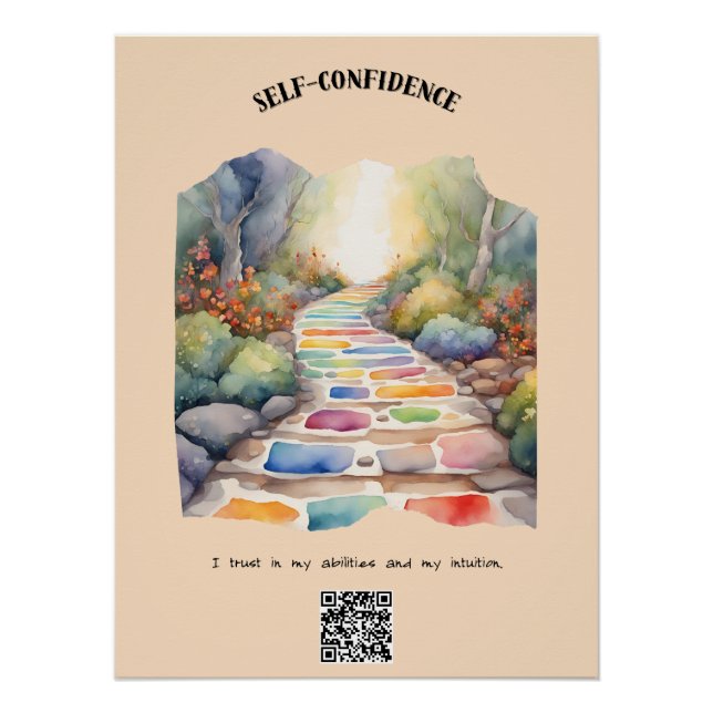 Self-Confidence Positive Affirmation Poster (Front)