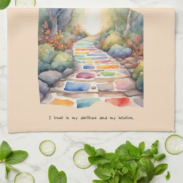 Self-Confidence Positive Affirmation Tea Towel (Folded)